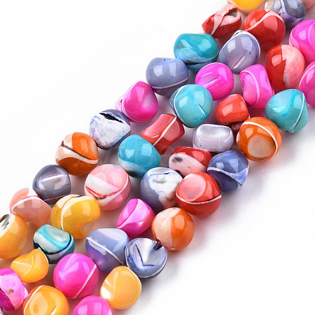 Natural Trochid Shell/Trochus Shell Beads Strands SSHEL-N032-56-1