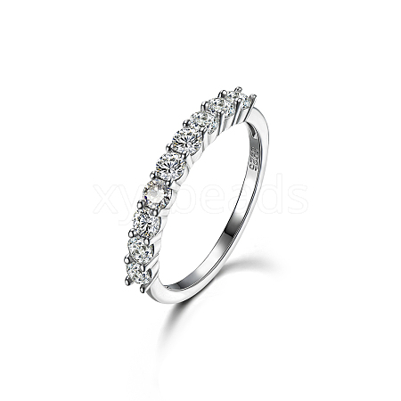 S925 Sterling Silver Clear Cubic Zirconia Finger Rings for Daily Wear and Parties QX0309-3-1