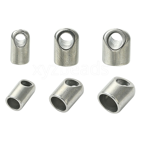 15Pcs 3 Styles 303 Stainless Steel Cord End/Tips STAS-CJ0003-37-1