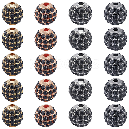 20Pcs 4 Colors Alloy Beads FIND-PA0001-11-1