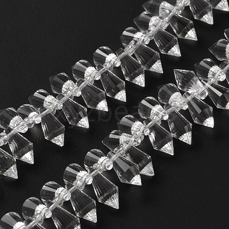 Transparent Glass Beads Strands GLAA-WH0039-48C-1