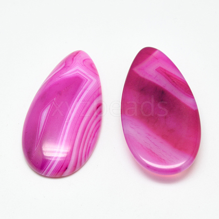 Dyed Natural Strip Agate Cabochons G-Q957-05E-1