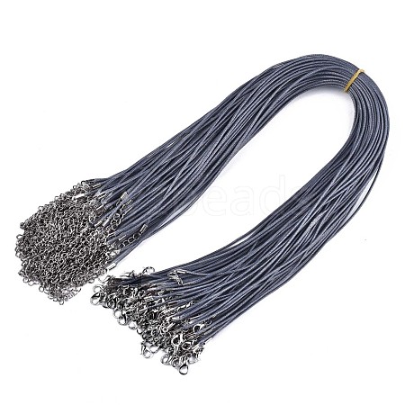 Waxed Cotton Cord Necklace Making MAK-S034-014-1