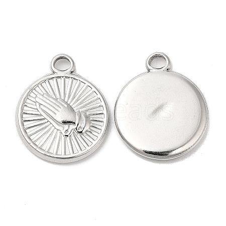 Non-Tarnish 304 Stainless Steel Pendants STAS-L020-006P-1