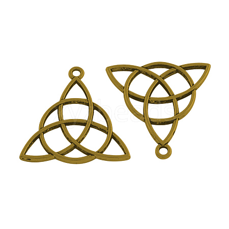 Tibetan Style Alloy Pendants TIBEP-19367-AG-RS-1