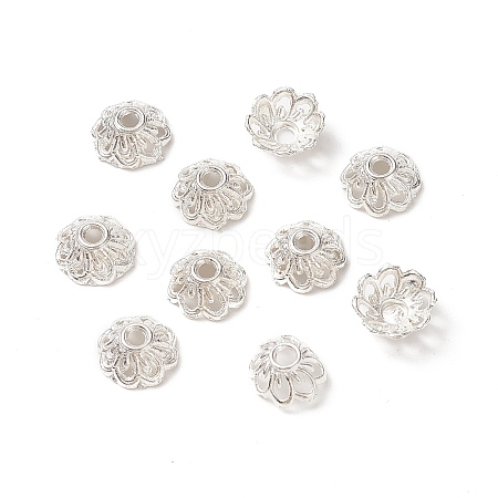Tibetan Style Fancy Bead Caps TIBEB-E017-S-1