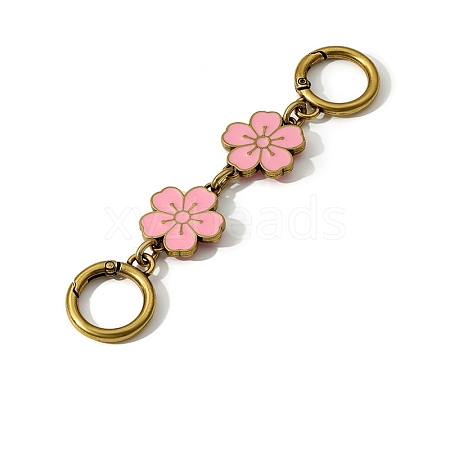 Flower Alloy Enamel Bag Extender Chains PW-WG02E6E-02-1