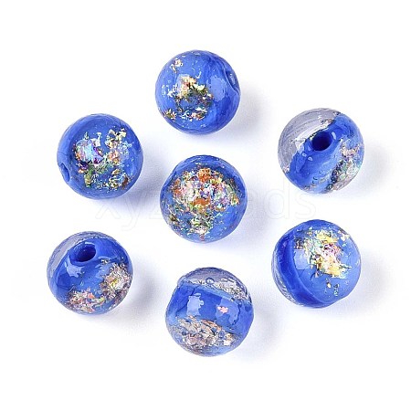 Handmade Foil Lampwork Beads LAMP-T021-31C-1