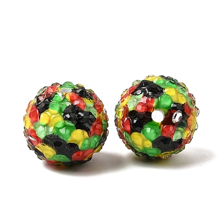 Opaque Acrylic & Resin Rhinestone Beads OACR-G062-02D-1