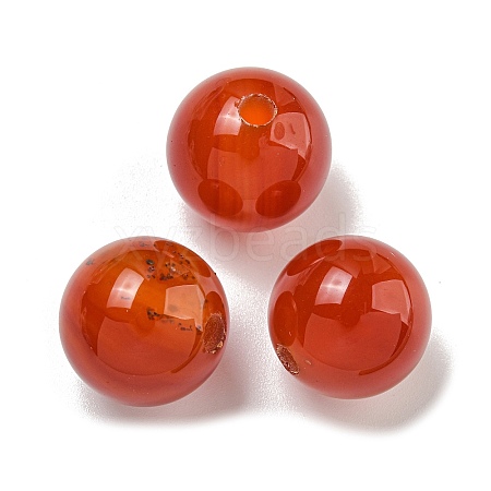 Natural Red Agate Beads G-G147-01G-1