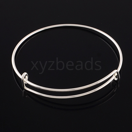 Adjustable Iron Expandable Bangle Making BJEW-R038-S-1