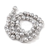Electroplated Shell Pearl Beads Strands BSHE-C006-01B-2