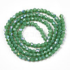 Opaque Solid Color Electroplate Glass Beads Strands EGLA-A039-P2mm-L08-3