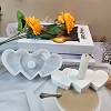 Food Grade Three Heart Shaped Decoration Candlestick Silicone Molds PW-WGB6BA9-01-2