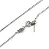 304 Stainless Steel Snake Chain Necklaces NJEW-H042-04P-2