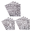 CRASPIRE 12 Sheets 3 Styles PVC Letter Number Adhesive Decorative Stickers DIY-CP0008-59B-2