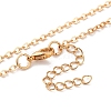 Brass Pave Clear Cubic Zirconia Cable Chain Hexagon Pendant Necklaces for Women NJEW-U006-02C-KCG-3