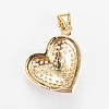 Brass Micro Pave Cubic Zirconia Pendants ZIRC-L068-56G-2