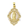 Brass Pendants with Cubic Zirconia KK-D536-17G-1