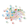 Kissitty 500Pcs 10 Colors Imitation Jade Glass Beads DGLA-KS0001-01-11