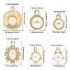 12Pcs 6 Style Alloy Stud Earring Findings EJEW-CA0001-06-2