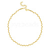 Brass Twist Wave Link Chain Necklace for Women DN6472-1-1