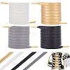 AHADERMAKER 4 Pairs 4 Colors Imitation Leather Shoe Laces FIND-GA0003-21-1