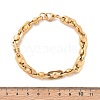 304 Stainless Steel Oval Link Chain Bracelets for Women Men BJEW-F488-29G-5