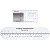 BENECREAT 1Pc Rectangle Acrylic Knitting Needle Gauge & Yarn Wrap Guide Board DIY-BC0006-98-1