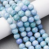 Ombre Effect Dyed Glass Beads Strands X-GLAA-T031-01O-02-2