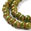 Handmade Fancy Antique Glazed Porcelain Ceramic Round Beads Strands PORC-L019-6mm-10-3