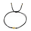 Adjustable Brass Braided Bead Bracelets for Women WG4426-9-1