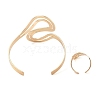 Alloy S-shape Cuff Bangle & Ring Sets for Women SJEW-C005-02G-4