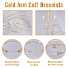 4Pcs 4 Styles Iron Three Loops Wire Wrap Bracelet Set BJEW-FI0001-19-4