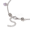 5Pcs 5 Styles Natural & Synthetic Gemstone Chip Tassel Alloy Link Anklets AJEW-AN00696-6