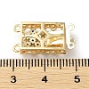 Brass Micro Pave Cubic Zirconia Box Clasps KK-F862-32G-02-3