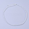 Natural White Topaz Beaded Necklaces NJEW-K114-A-A09-1