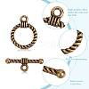 150Pcs Tibetan Style Alloy Toggle Clasps FIND-GO0002-99AB-5