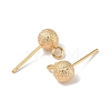 Brass Stud Earring Findings KK-R164-05B-G-2