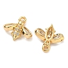 Brass Micro Pave Cubic Zirconia Charms KK-A281-09B-G-2