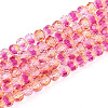 Baking Paint Transparent Glass Beads Strands LS-DGLA-A035-T4mm-A12-1
