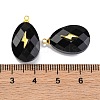 Natural Obsidian Pendants G-B089-01G-01-3