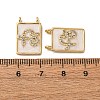 Brass Micro Pave Cubic Zirconia Pendants KK-D390-27G-01-3