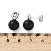 304 Stainless Steel Enamel Stud Earrings EJEW-G423-11P-5