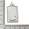 Brass Micro Pave Cubic Zirconia Pendants with Enamel KK-H458-01P-18-3