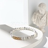 Natural Howlite Round Beads Stretch Bracelets Set BJEW-JB06980-01-6