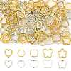 100Pcs 10 Styles Alloy Bead Frame FIND-FS0004-92-1