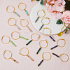 8 Pair 8 Style Natural & Synthetic Mixed Gemstone Beaded Column Drop Earrings EJEW-AB00040-5