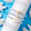 3Pcs 3 Styles Round Acrylic & Glass Beaded Stretch Bracelet Sets BJEW-JB10730-02-3