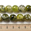 Faceted Natural Fire Crackle Agate Beads Strands G-F447-12mm-J06-5